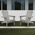 Classic Embossed Grain Adirondack Chair Set of 2