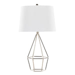 Diana 29" Contemporary Metal Table Lamp Set in Polished Nickel