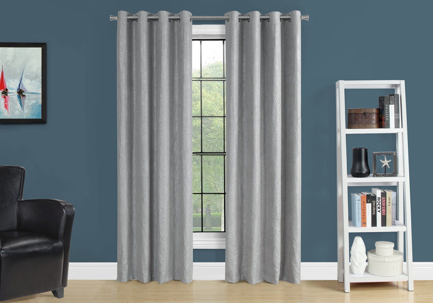 2 Pieces Set Room Darkening Curtain Panels with Grommet