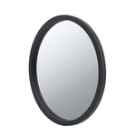 Circle Wall Mirror With Wooden Frame for Living Room