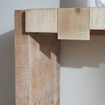 Modern Rustic Console Table - 71" Entryway Table with Sculpted Block Design
