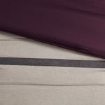 7 Piece Purple Faux Suede Comforter Set Full