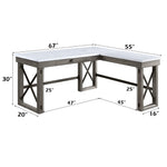 Talmar Marble Top Weathered Writing Desk With Lift Top