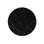 Contemporary Outdoor Lightweight Concrete MGO Side/End Table with Black Marble Finish