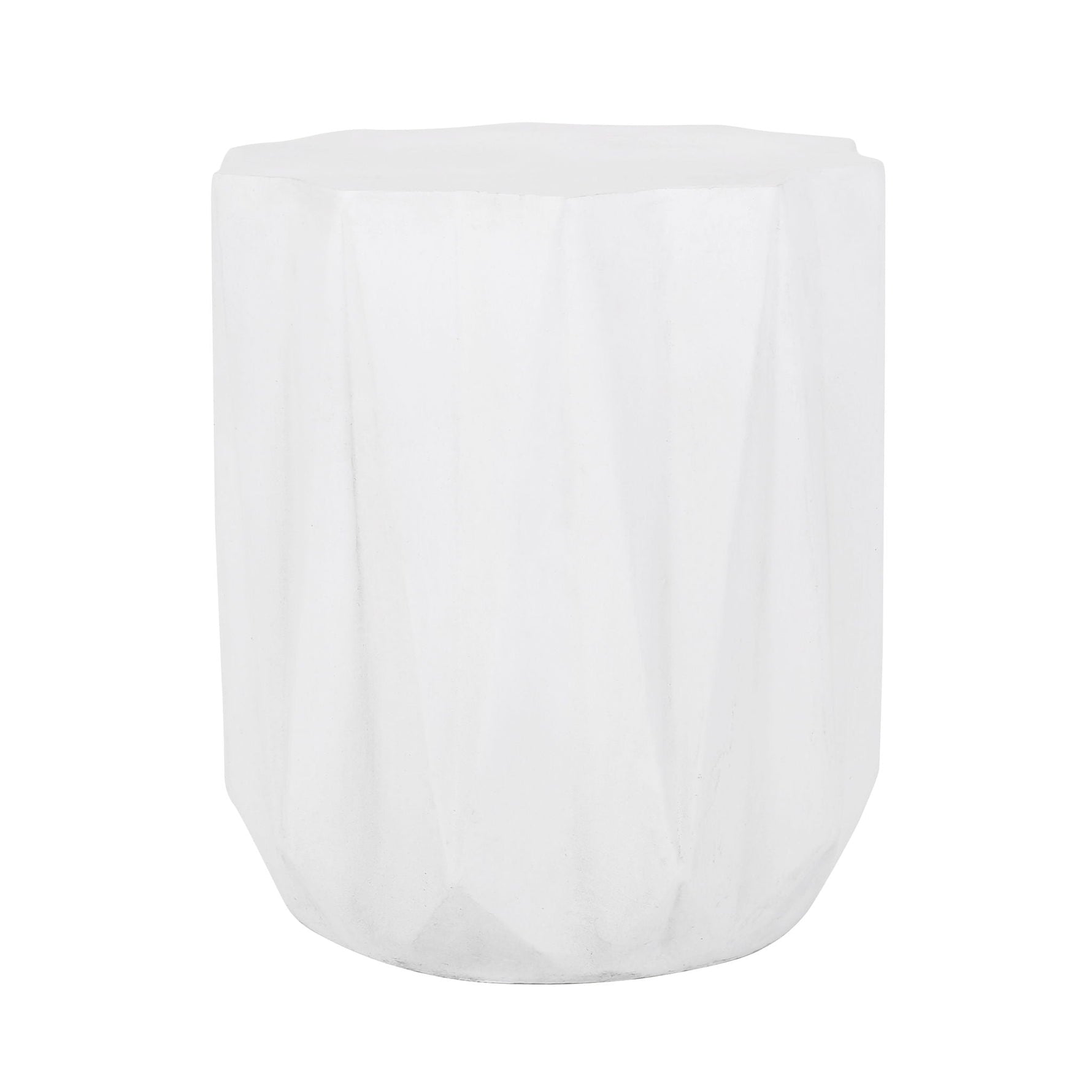 Outdoor Lightweight Concrete Side Table - Antique White