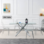Modern Minimalist Transparent Dining Chair - 6-Piece Set