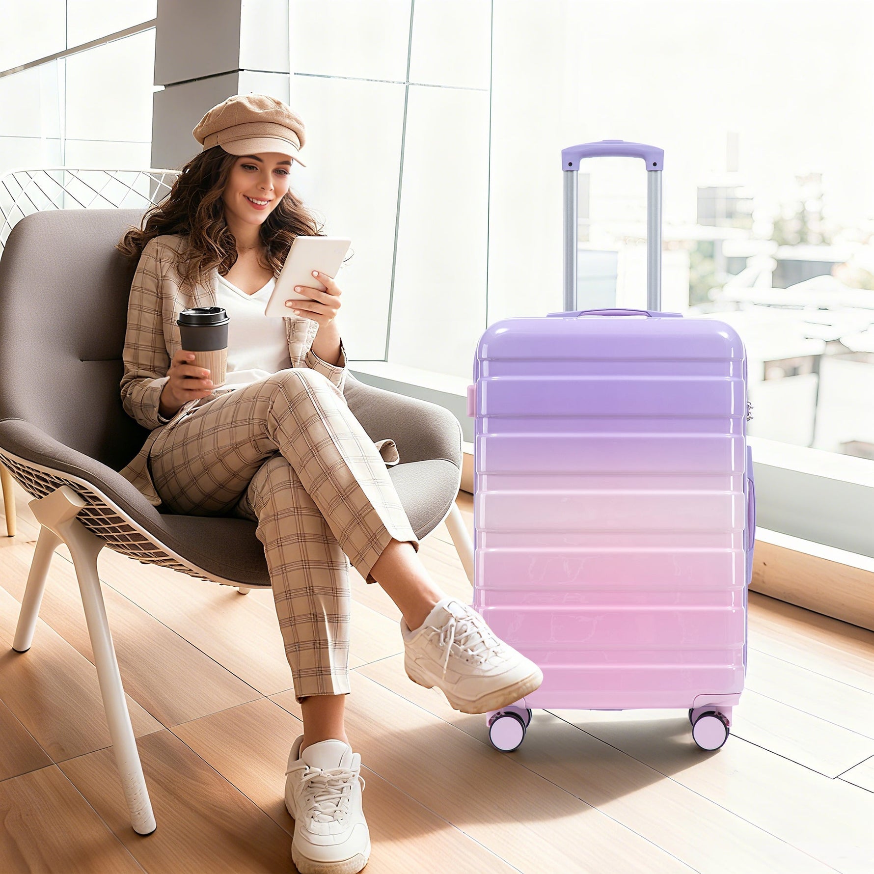 20'/24'/28' 3-Piece PC Spinner Wheel Luggage Set