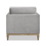 Knox 36' Modern Farmhouse Arm Chair, Opal Grey Velvet