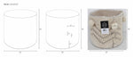 Bordon Ivory Textured Pom-Pom Stool - Clearance