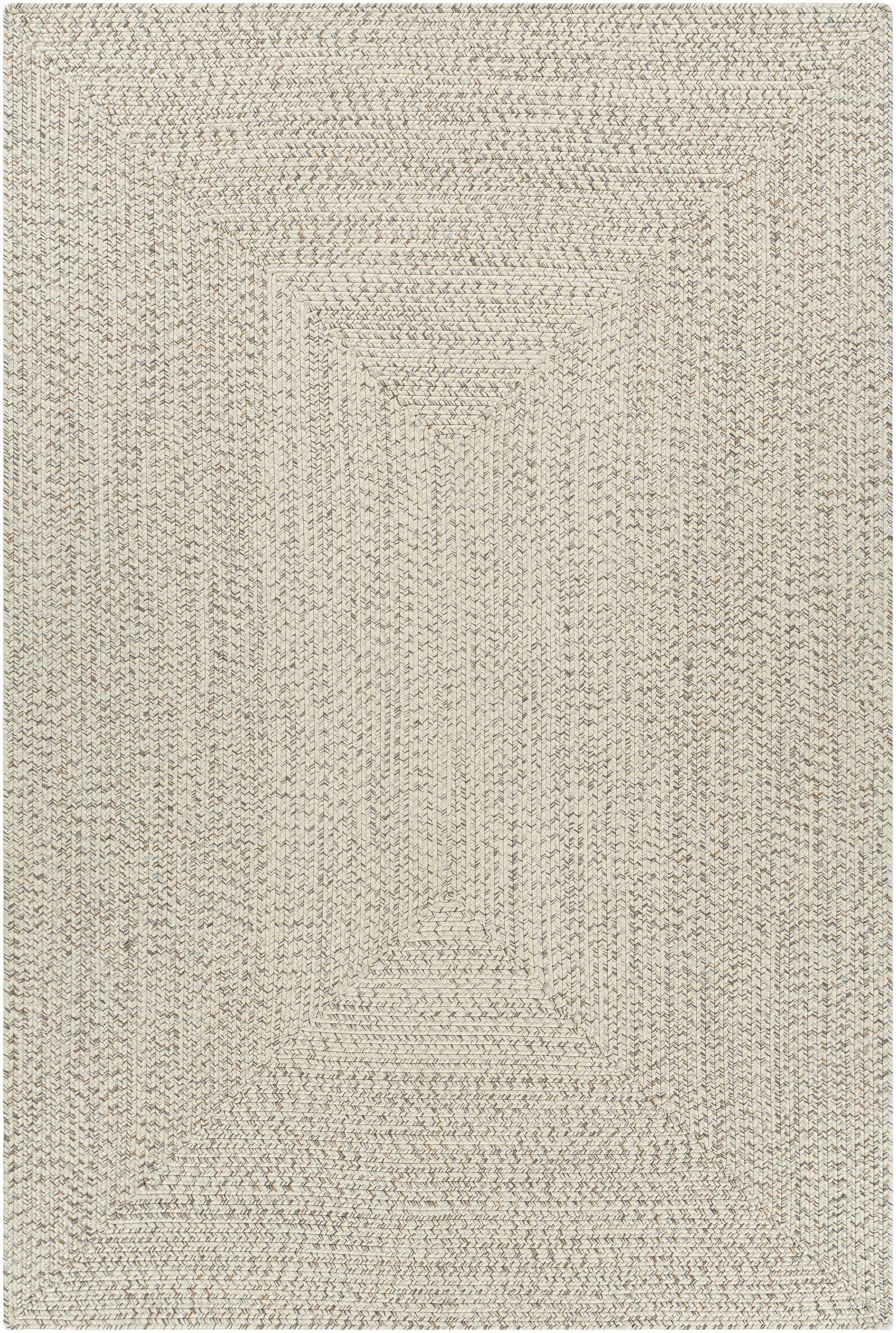 Beige Braided Faux Jute Outdoor Rug