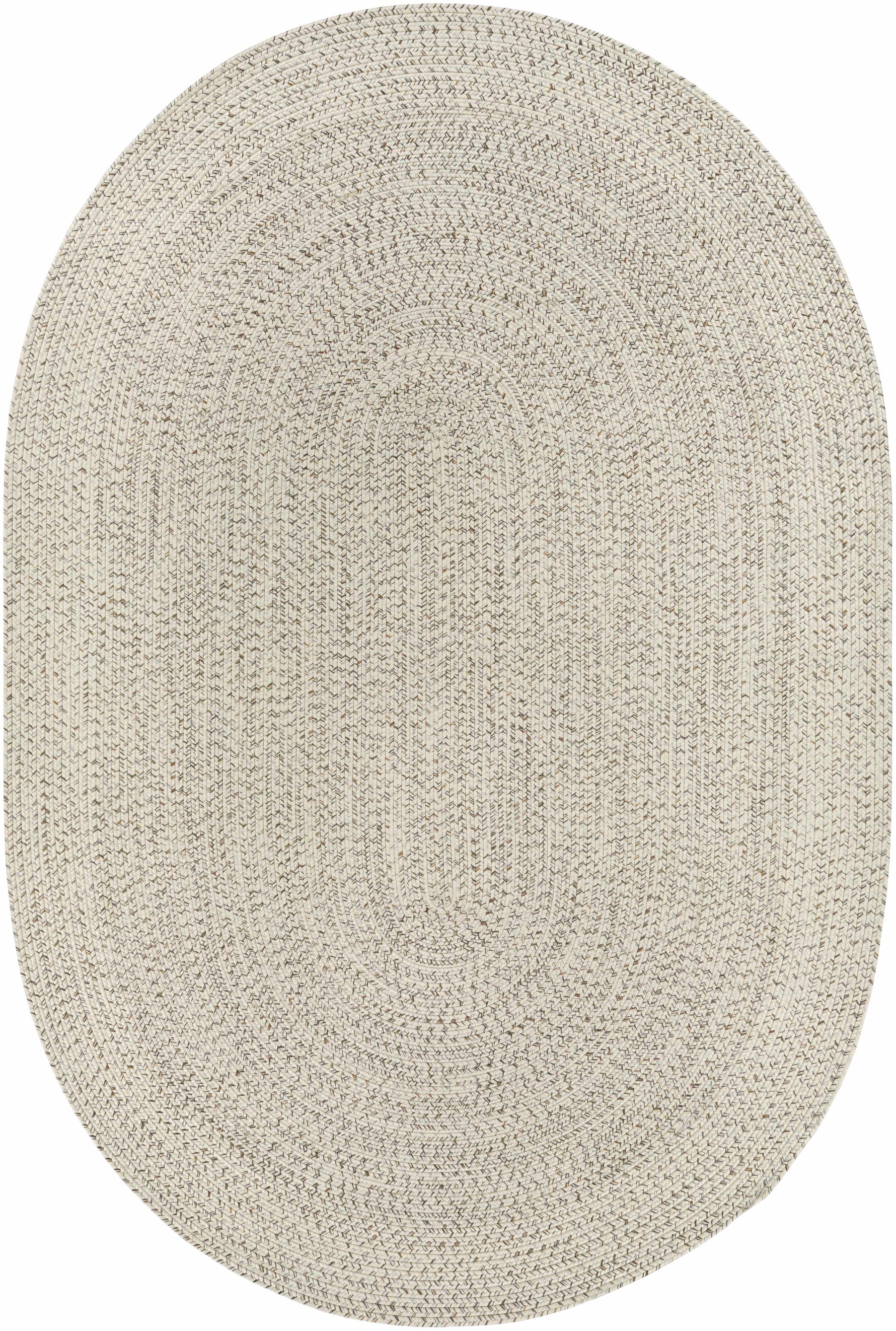 Beige Braided Faux Jute Outdoor Rug