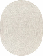 Beige Braided Faux Jute Outdoor Rug