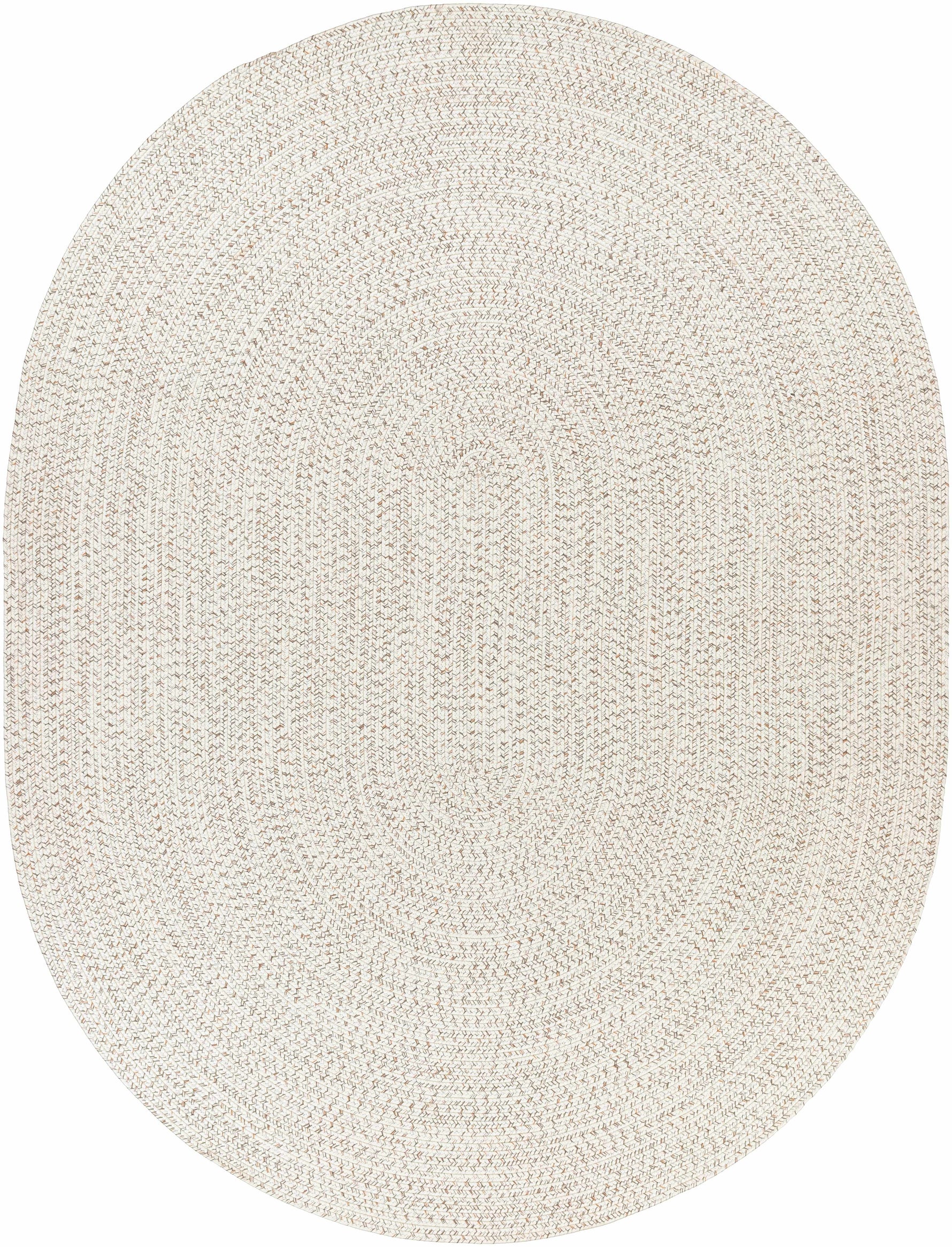 Beige Braided Faux Jute Outdoor Rug