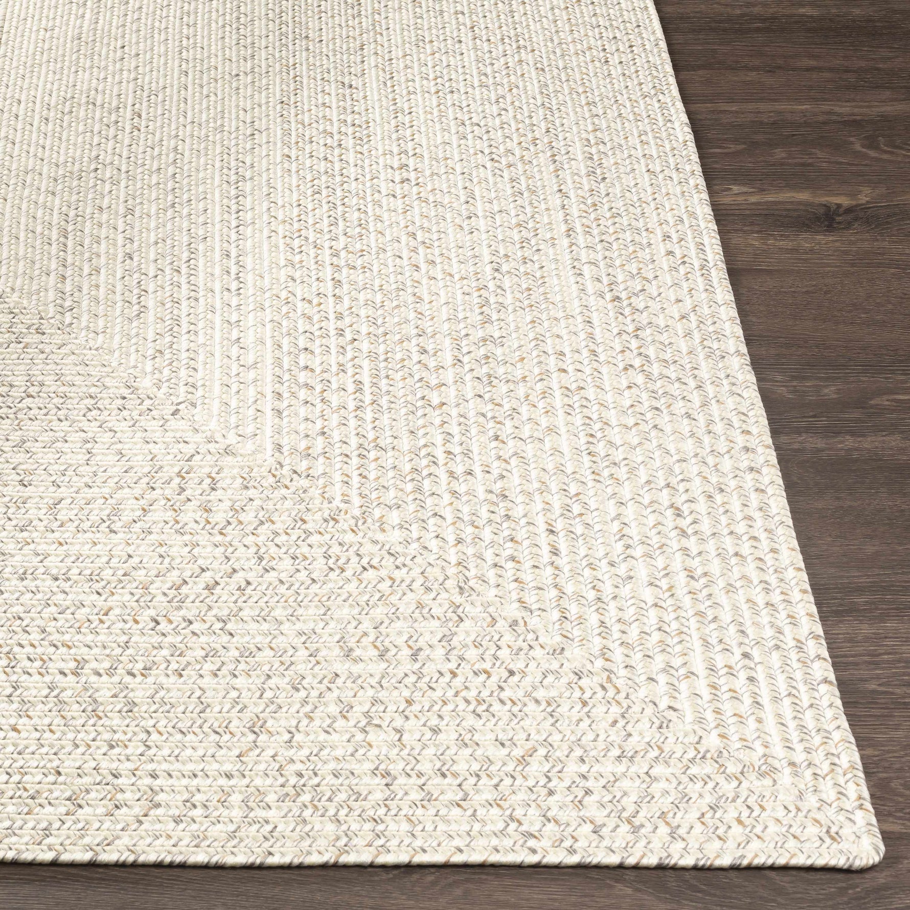 Beige Braided Faux Jute Outdoor Rug