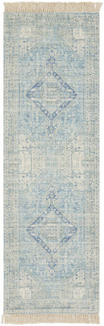 Byers Handmade Cotton-blend Aqua Rug