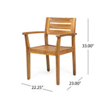 7-Piece Acacia Wood Outdoor Dining Set