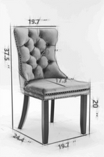 Nikki Collection Modern Tufted Velvet Upholstered Dining Chairs - Set of 2
