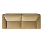 Mason 85' Arched Arm Sofa, Camel Brown Beige Performance Velvet