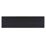 4-Door Large Storage Sideboard Buffet Cabinet with Glass Doors Arched Cabinet (Black)