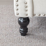 68 Inch Faux Leather Rolled Arm Sofa with Nailhead Trim