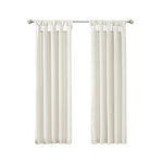Twist Tab Lined Window Curtain Panel White 50x84