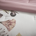 8 Piece Cotton Printed Comforter Set Blush California King