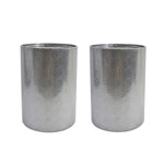 Modern Round Accent Table With Hammered Surface