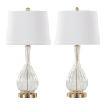 Jenny 27' Contemporary Glass Table Lamp Set of 2