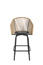 Outdoor Bar Stools Set of 4 with Armrests and Backrest