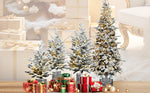 2FT Flocked Christmas Tree with Pot Base