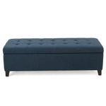 Upholstered Storage Ottoman Bench, Foot Rest For Bedroom