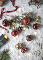 Decorative Hanging Ball Christmas Tree Ornaments For Holiday Decorations Set of 6