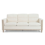 Comfortable Solid Wood Three-Seater Sofa