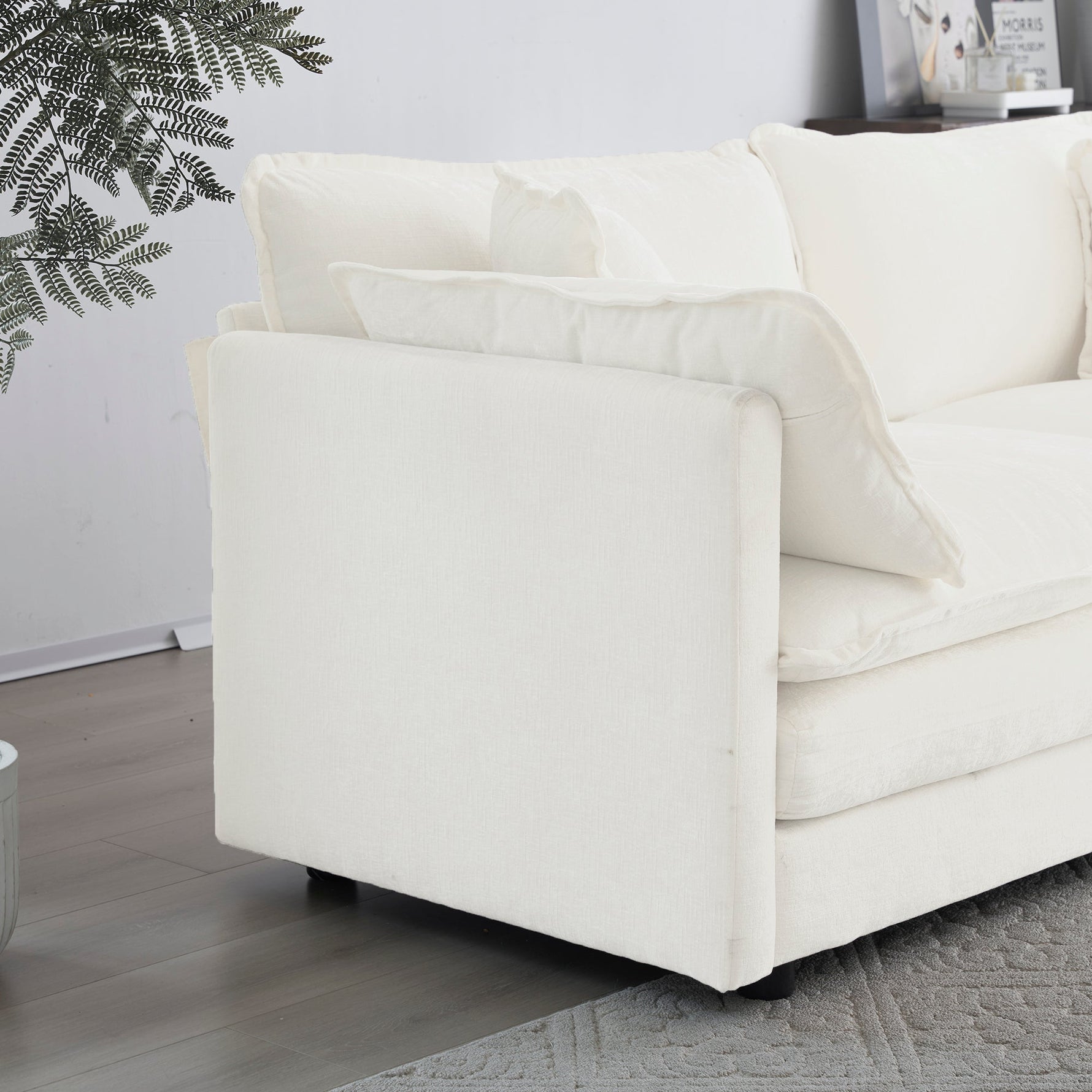 Accent Chair Set of 2, High-End Chenille Upholstered Armchairs