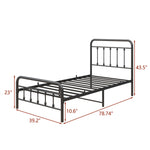 Tara Victorian-Style Steel Bed Frame