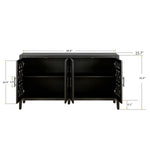 Hollow Four Door Antique Cabinet, American Country Style