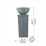 Zen Bowl Water Fountain Outdoor Bird Feeder and Garden Feature