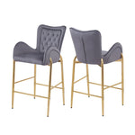 Fabric Counter Height Bar Stools (Set of 2)