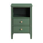 Winston 2-Drawer Storage Nightstand in Vintage Green