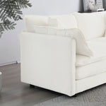 Comfy Deep Single Seat Sofa Upholstered Reading Armchair