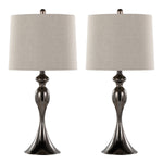 Ashland 27" Contemporary Metal Table Lamp Set of 2