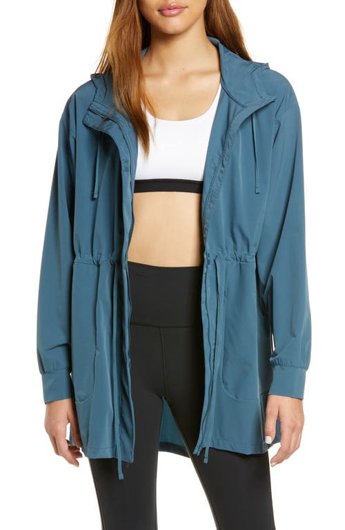 Nike Dri-FIT Bliss Luxe Hooded Jacket in Ash Green/Clear, Size Xx-Large Regular