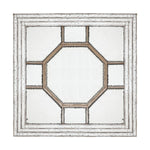 Antique Style Decorative Square Wall Mirror with Mirrored Frame