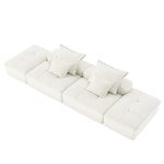 Modern Oversized DIY Combination Modular Sectional Sofa With Pillows
