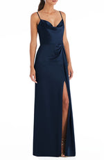THE DESSY GROUP womens Dessy Collection Cowl Neck Maxi Dress  4