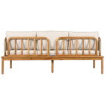 Outdoor 4-piece Acacia Wood and Rope Patio Sofa Set