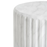 Outdoor Cicci Carved Side Table, White
