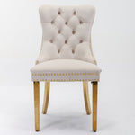 Nikki Collection Modern Tufted Velvet Upholstered Dining Chairs - Set of 2