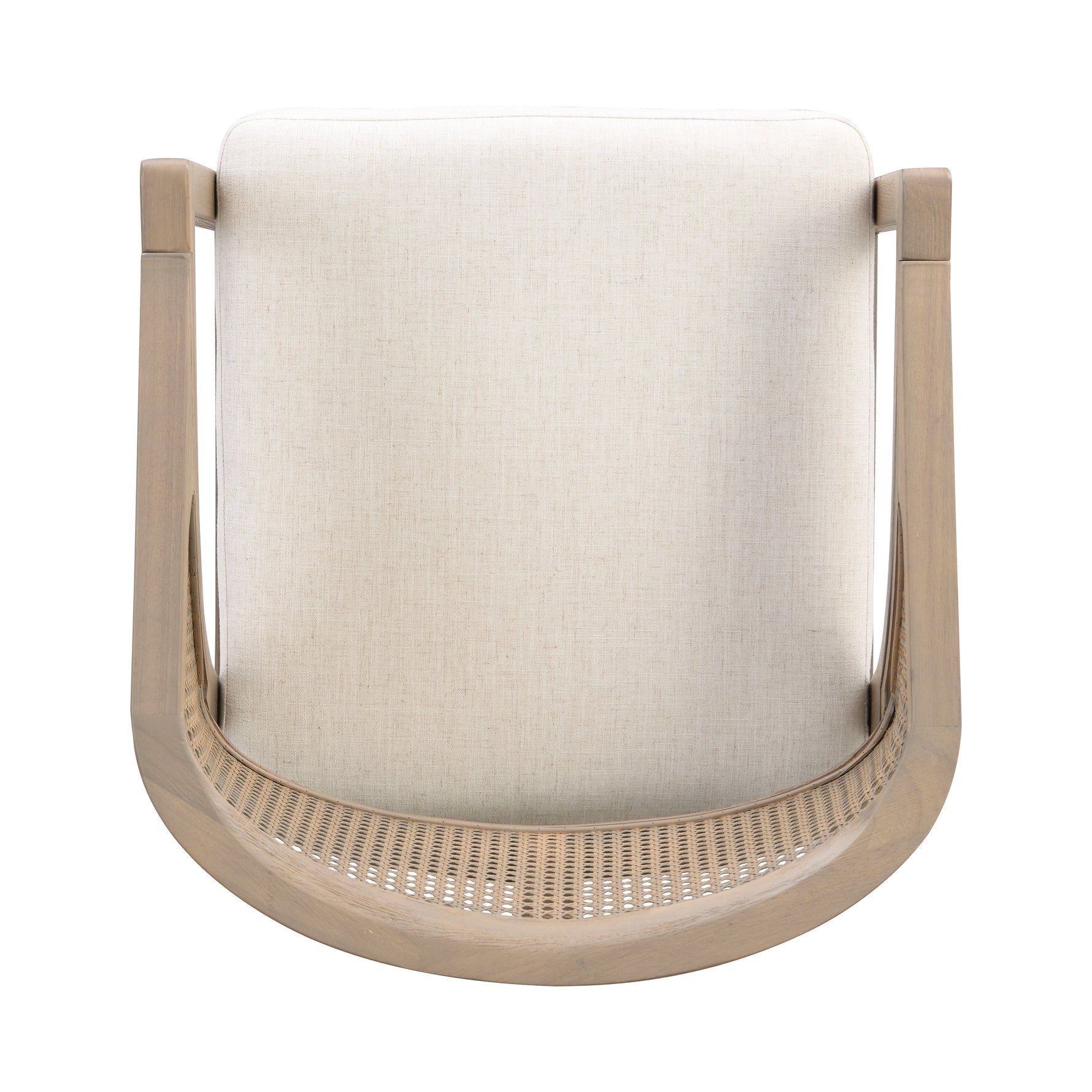 Wooden Frame Counter Stool with Rattan Back - Set of 2