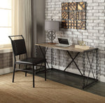 Jodie Console Table Rustic Oak / Antique Black